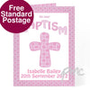 Personalised Baptism Card Pink