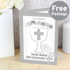 Personalised First Holy Communion Card Grey