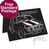 Personalised Black & White Mini Card