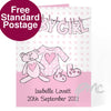 Personalised Baby Girl Letter Washing Line Card