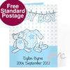 Personalised Baby Boy Washing Line Card