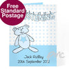 Personalised Boy Christening Wash Line Card