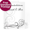 Personalised Black Swirl Wedding Card