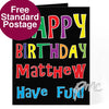 Personalised Happy Birthday Bright Card