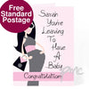 Personalised Fabulous Leaving For Baby Card