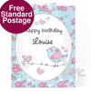 Personalised Floral Bird Card