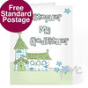 Personalised Blue Church Godfather Card