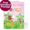 Personalised Girls Animal Alphabet Card