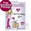 Personalised Bang on the Door Birthday Girl Card