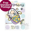 Personalised Bang on the Door Baby Boy Card