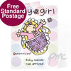 Personalised BOTD Baby Girl card