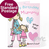 Personalised Bang On The Door Female relative card