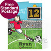Personalised Bang On The Door Football Crazy Age card