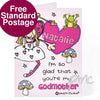 Personalised Bang On The Door Godmother Card