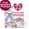 Personalised Bang On The Door Groovy Chick Age Card