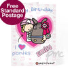 Personalised Bang On The Door I Heart Ponies Card