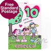 Personalised Bang On The Door Pony Princess Age Card