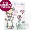 Personalised Bang On The Door Little Girl Card