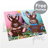 Personalised Milk Chocolate Bunny Card