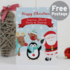 Personalised Felt Stitch Friends Christmas Card