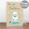 Personalised Polar Bear My 1st Christmas Card