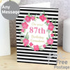 Personalised Floral Stripe Card
