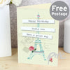 Personalised Vintage Pastel Travel Card