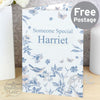 Personalised Country Diary Blue Blossom Card