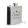 70th Birthday Hip Flask