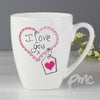 Heart Stitch I Love You Latte Mug