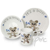 Cotton Zoo Tweed the Bear Breakfast Set - It's a Boy