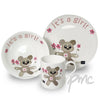 Cotton Zoo Tweed the Bear Breakfast Set - It's a Girl