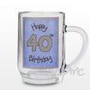 Blue 40th Happy Birthday Tankard