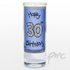 Blue 30th Happy Birthday Shot Glass
