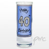 Blue 40th Happy Birthday Shot Glass