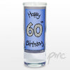 Blue 60th Happy Birthday Shot Glass