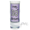 Lilac 50th Happy Birthday Shot Glass