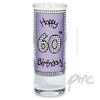 Lilac 60th Happy Birthday Shot Glass