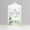 Blue Baptism Church Candle