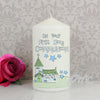 Blue First Holy Communion Church Candle