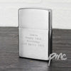 Personalised Chrome Zippo Lighter