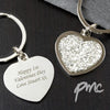 Personalised Diamante Heart Keyring