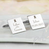 Personalised Decorative Wedding Father of the Groom Square Cufflinks