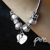 Personalised Key Charm Bracelet - Ice White - 18cm