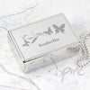 Personalised Butterfly Swirl Rectangular Jewellery Box