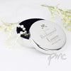 Personalised Decorative Wedding Bridesmaid Round Trinket Box