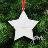 Personalised 1st Christmas Star Tree Decoration