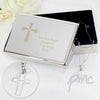 Personalised Engraved Cross Gift Set of Rectangular Jewellery Box & Silver Pendant