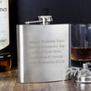 Personalised Any Message Stainless Steel Hip Flask