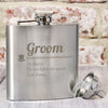 Personalised Groom Hip Flask